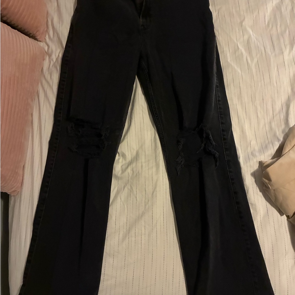 Hollister black ultra high rise dad jeans